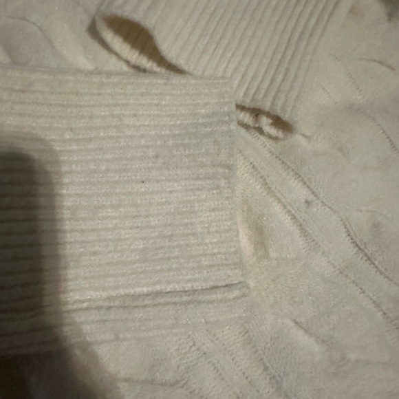 Aerie Cream Cable Knit Sweater women’s size Large - Picture 4 of 5